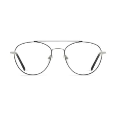 Aviator Black/Silver Eyeglasses