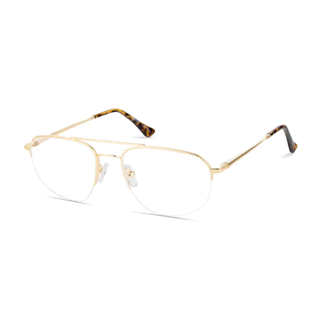 Aviator Gold Eyeglasses