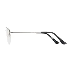 Aviator Black Silver Eyeglasses