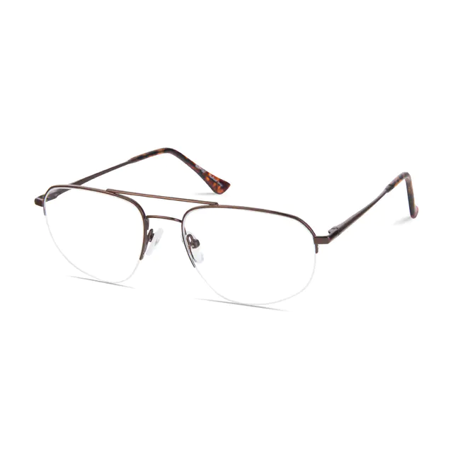 Aviator Brown Eyeglasses