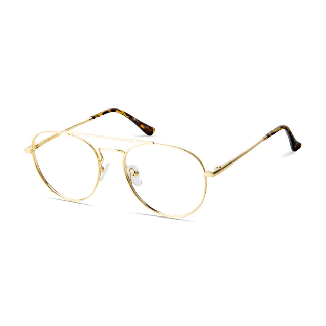Aviator Gold Eyeglasses