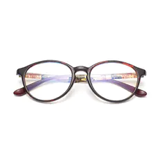 Oval Black/Red Eyeglasses