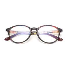 Oval Black/Red Eyeglasses