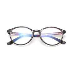 Oval Black/Pink Eyeglasses