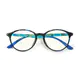 Oval Black/Blue Eyeglasses