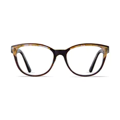 Cat-eye Brown/Black Eyeglasses