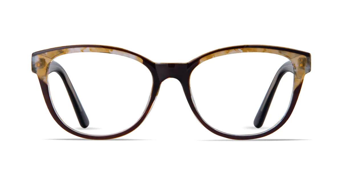 Cat-eye Brown/Black Eyeglasses