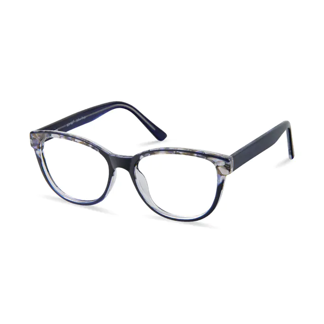 Cat-eye Blue/Silver Eyeglasses