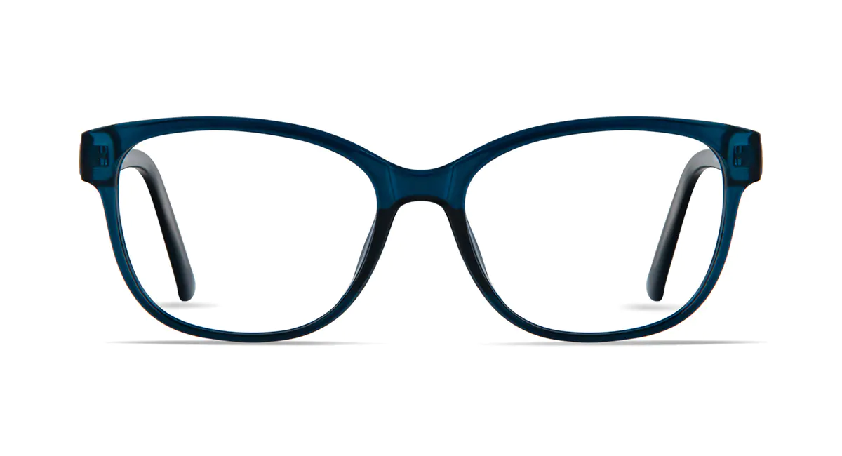 Cat-eye Transparent Blue Eyeglasses