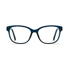 Cat-eye Transparent Blue Eyeglasses