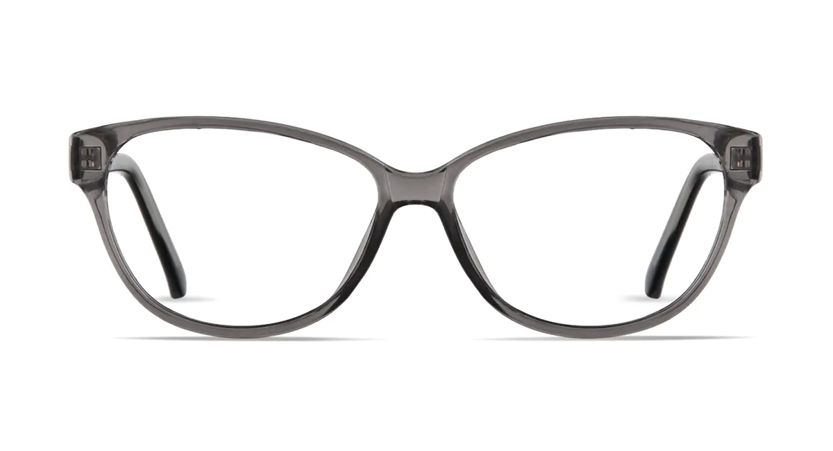 Cat-eye Transparent Gray Eyeglasses