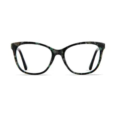 Cat-eye Black/Green Eyeglasses