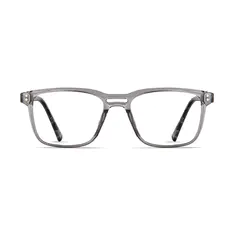 Rectangle Transparent Gray Eyeglasses