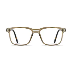 Rectangle Transparent Green Eyeglasses