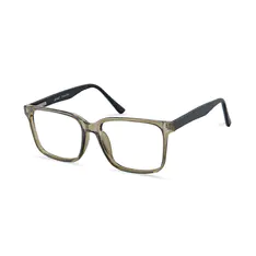 Square Transparent Green Eyeglasses