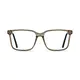 Square Transparent Green Eyeglasses
