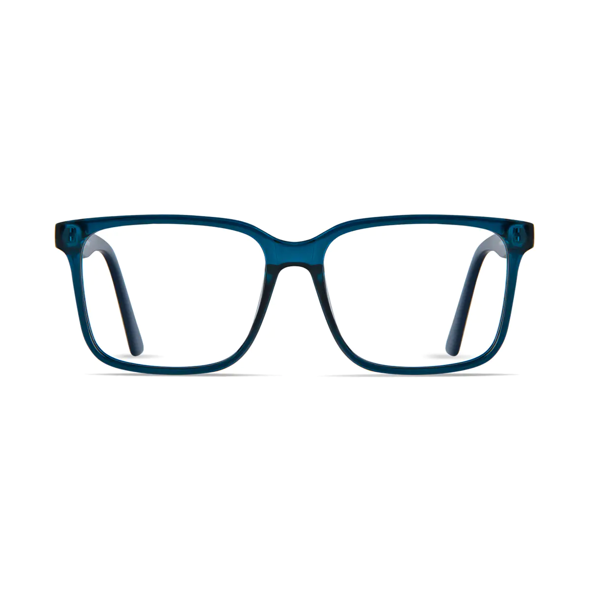 Square Transparent Blue Eyeglasses