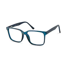 Square Transparent Blue Eyeglasses