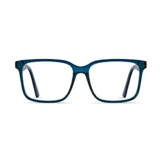 Square Transparent Blue Eyeglasses