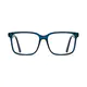 Square Transparent Blue Eyeglasses