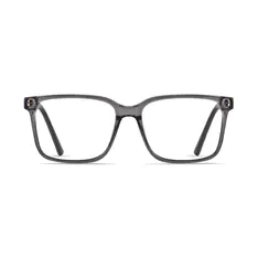 Square Transparent Gray Eyeglasses