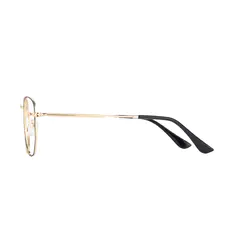 Geometric Black/Gold Eyeglasses