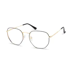 Geometric Black/Gold Eyeglasses