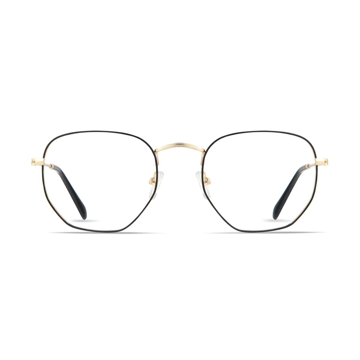Geometric Black/Gold Eyeglasses