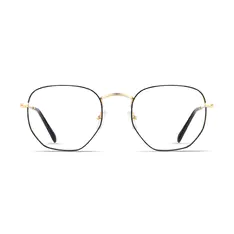 Geometric Black/Gold Eyeglasses