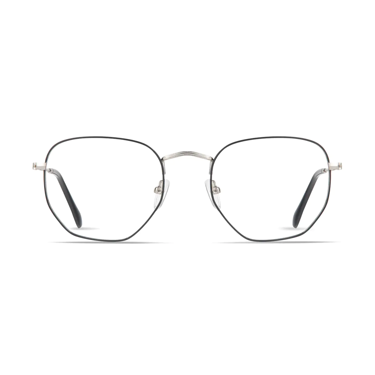 Geometric Black/Silver Eyeglasses