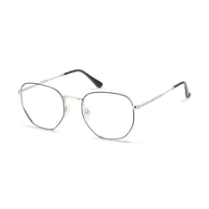 Geometric Black/Silver Eyeglasses