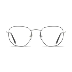 Geometric Black/Silver Eyeglasses