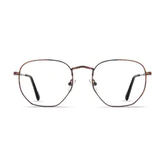 Geometric Brown Eyeglasses