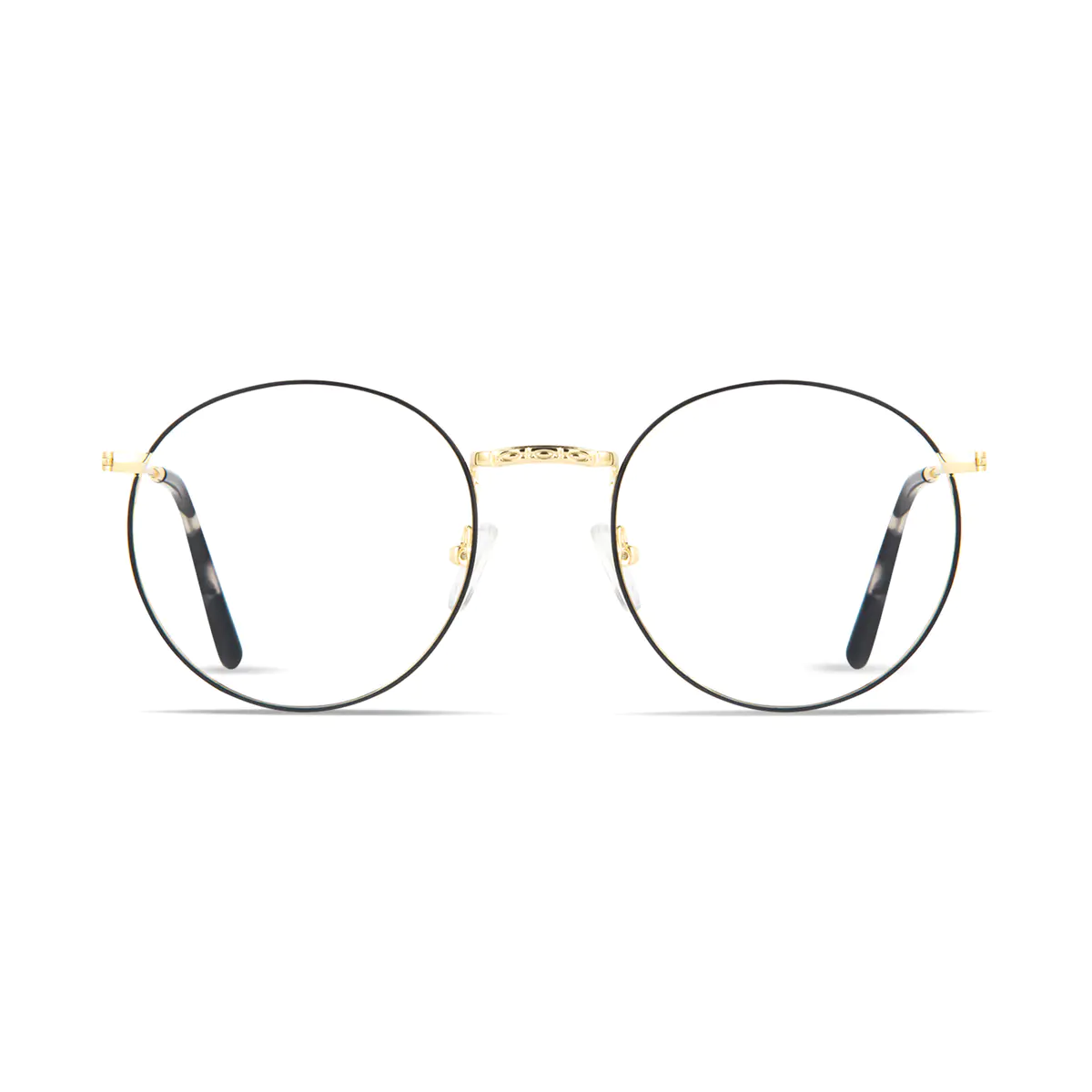 Round Black/Gold Eyeglasses