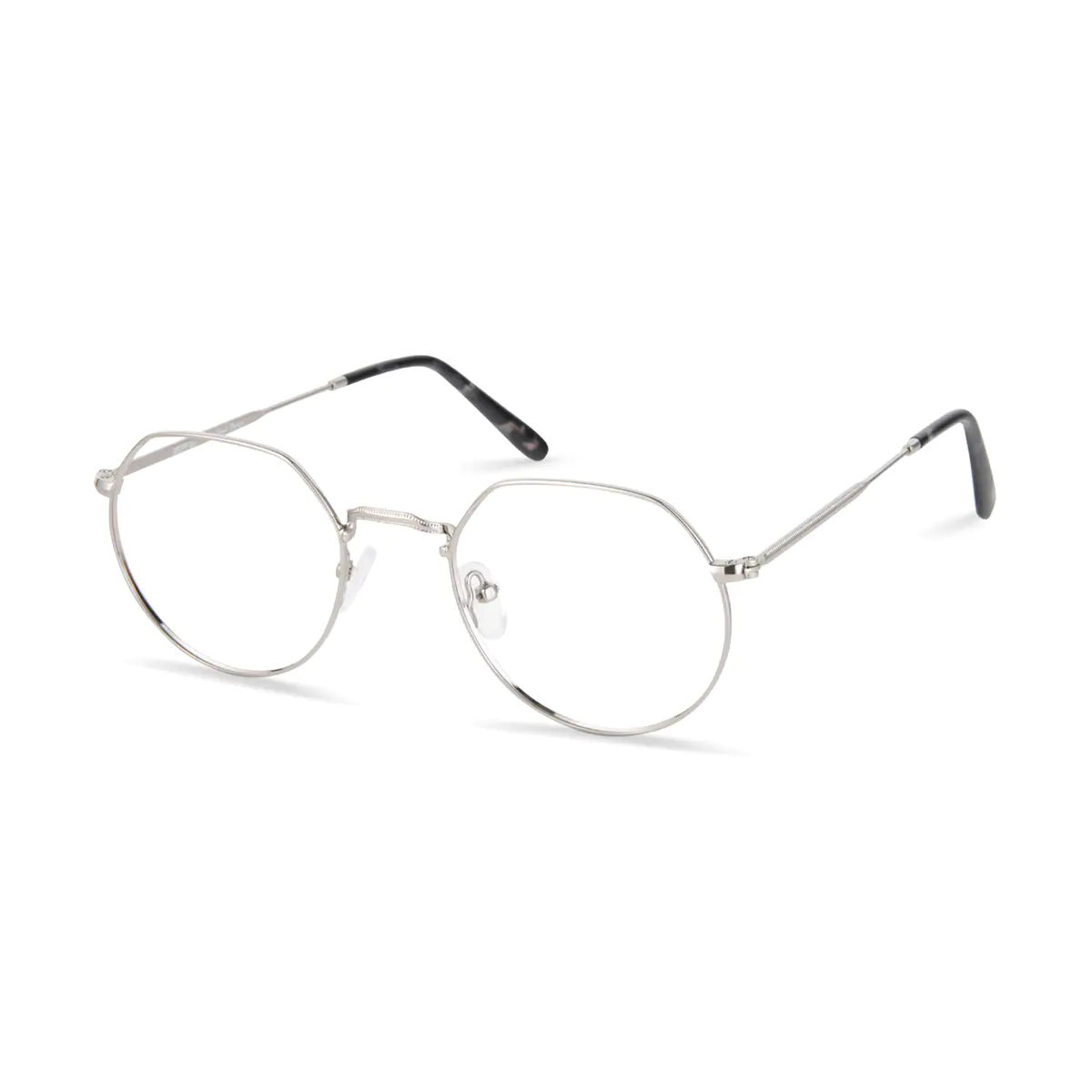 Geometric Silver Eyeglasses