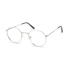 Geometric Silver Eyeglasses