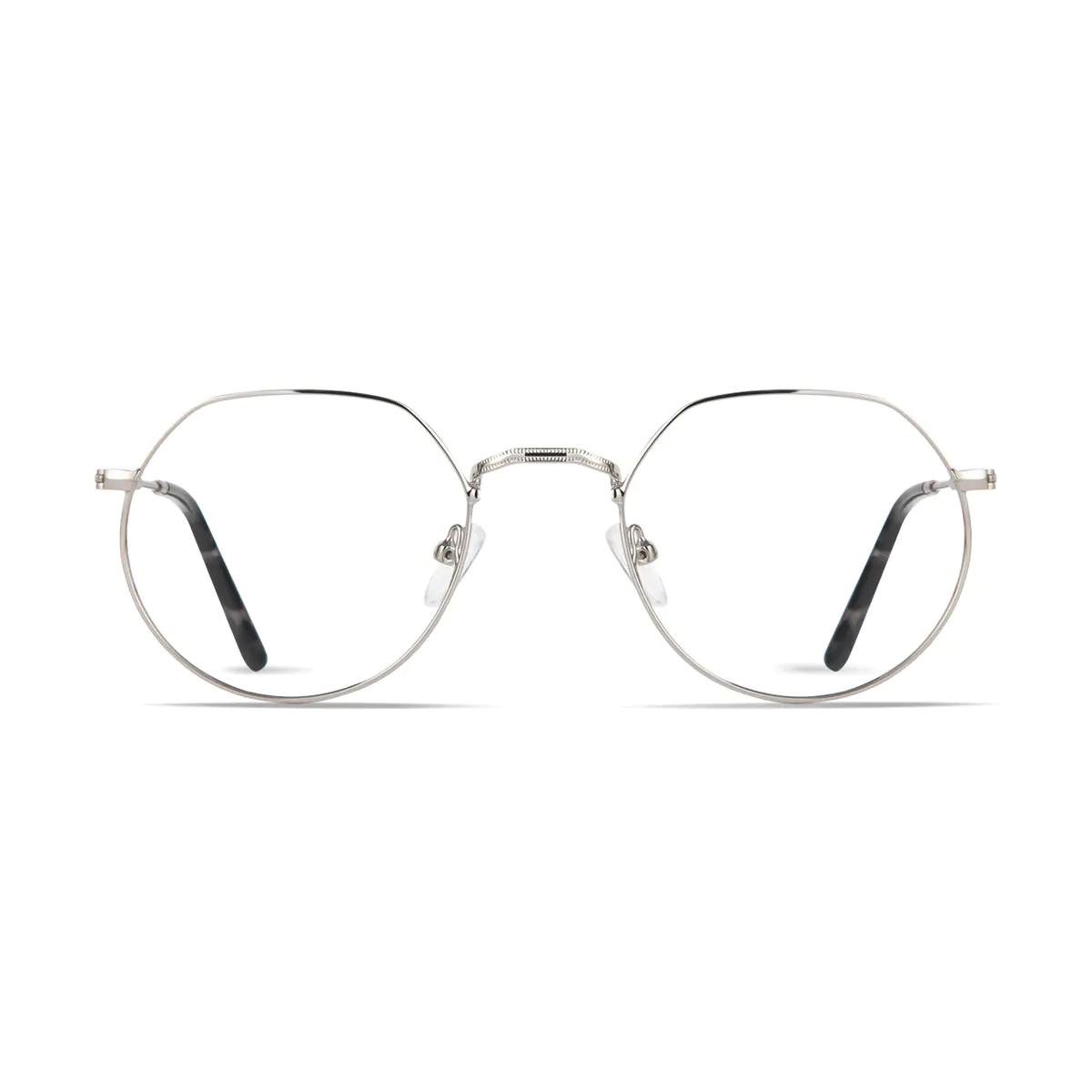 Geometric Silver Eyeglasses