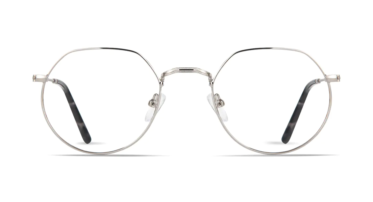 Geometric Silver Eyeglasses