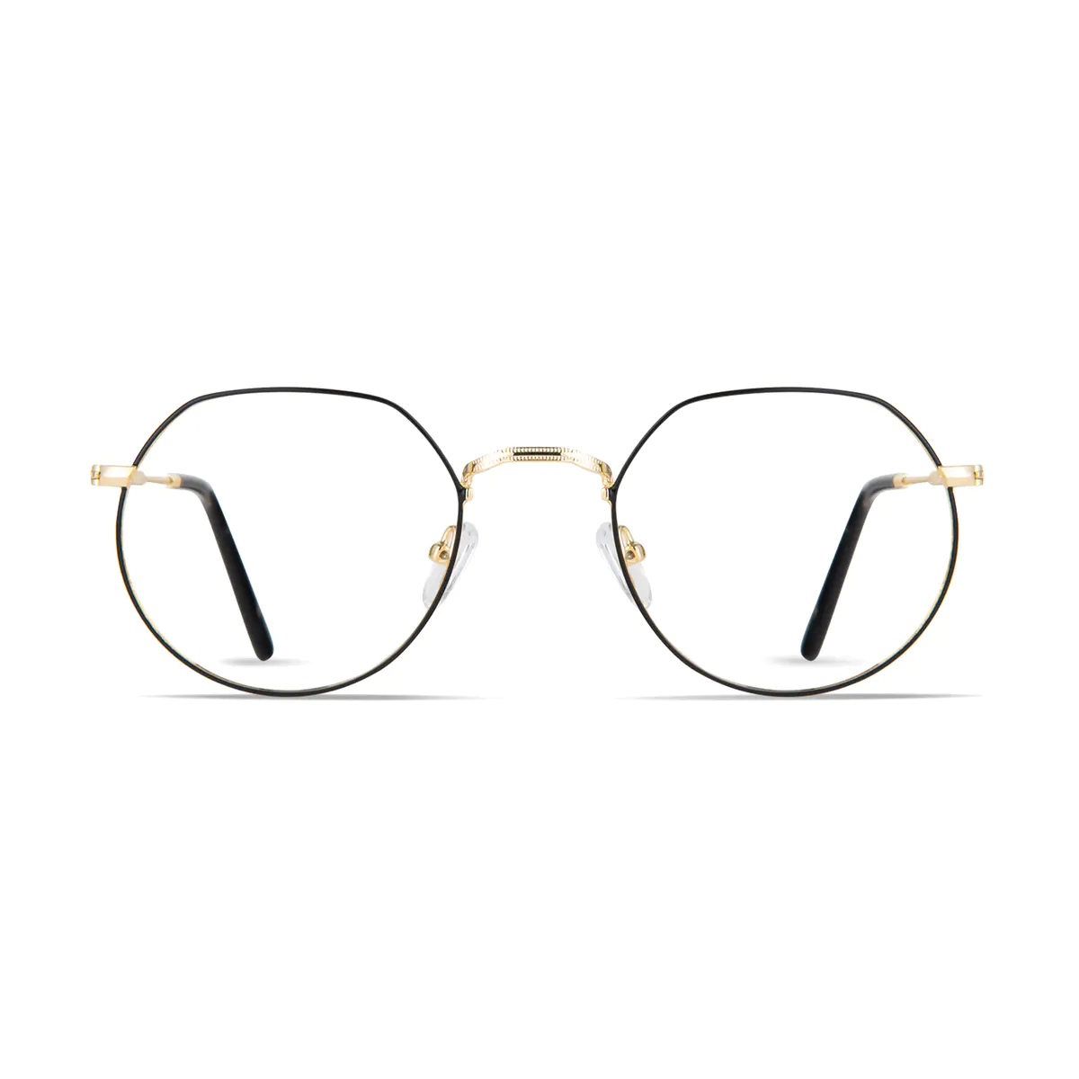 Geometric Black/Gold Eyeglasses