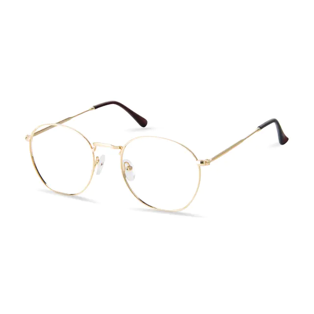 Round Gold Eyeglasses
