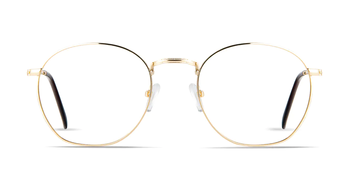 Round Gold Eyeglasses