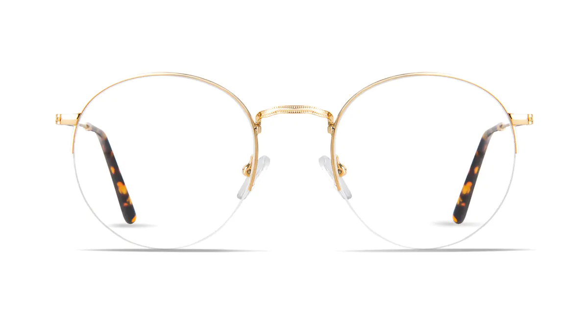 Round Gold Eyeglasses