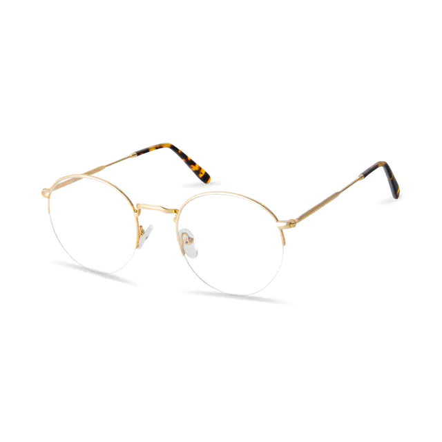 Round Gold Eyeglasses