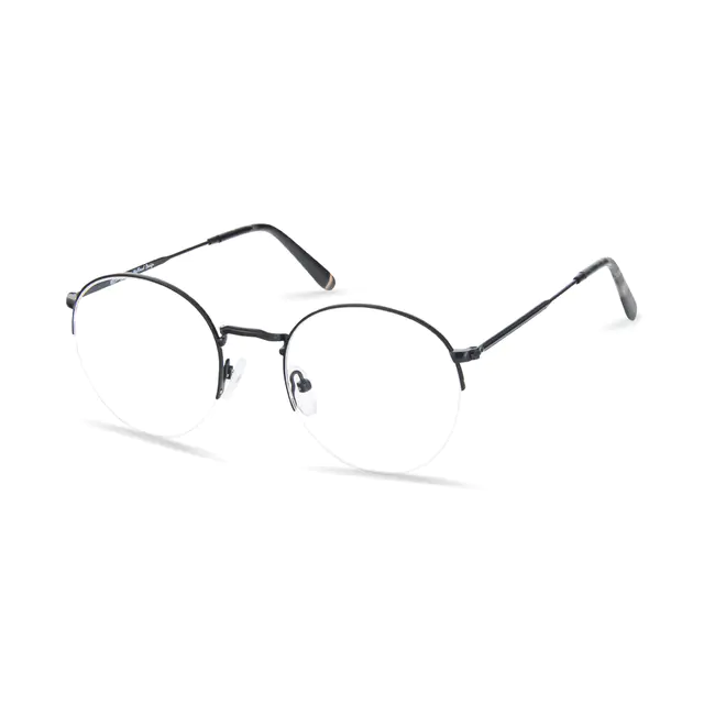 Round Black Eyeglasses