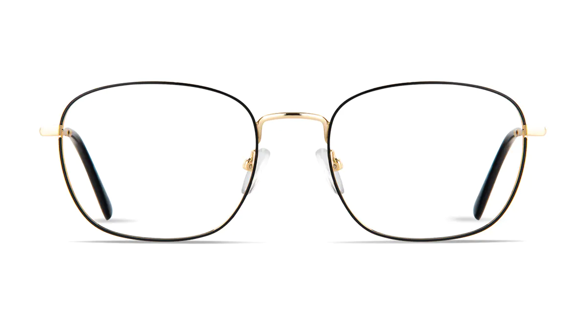 Square Black/Gold Eyeglasses