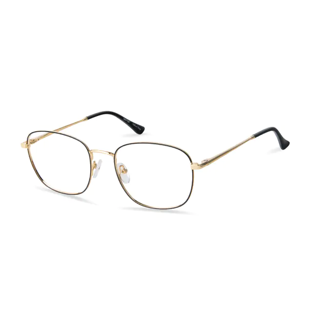 Rectangle Black/Gold Eyeglasses