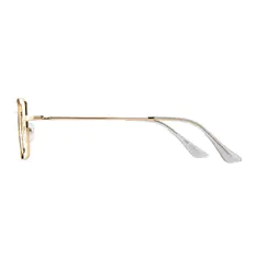 Rectangle Gold Eyeglasses
