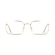 Rectangle Gold Eyeglasses