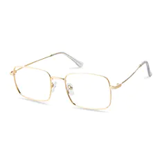 Rectangle Gold Eyeglasses