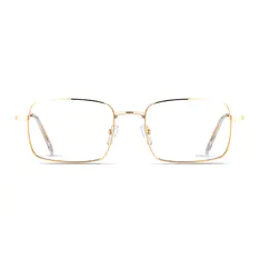 Rectangle Gold Eyeglasses